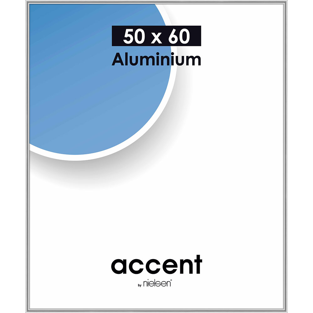 Cadre en aluminium 50x60, weiss glanz (Normalglas) 